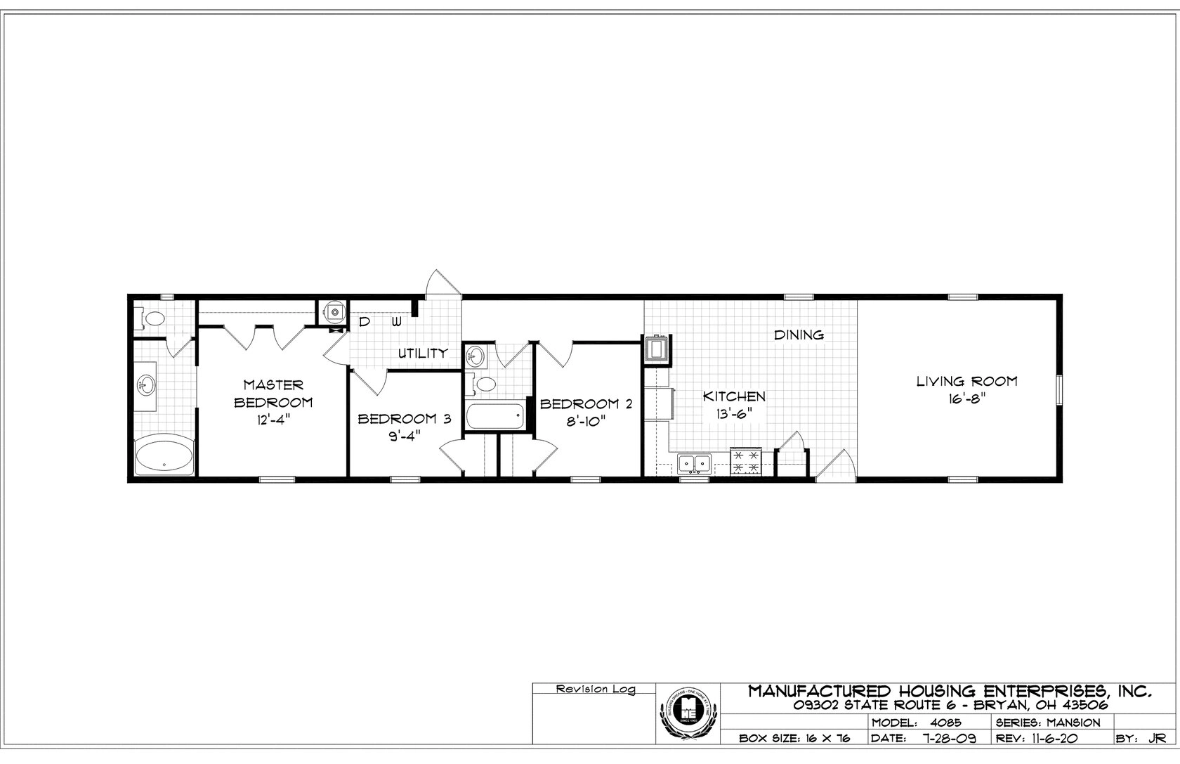 Mansion 4085 Single Wide Mobile Home – 16 x 76 - Image 2