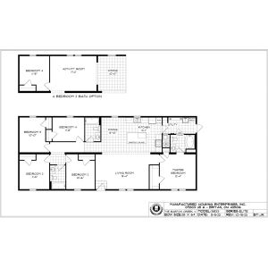 Barton Creek V Ranch Double Wide Mobile Home Mansion Elite – 28 x 64