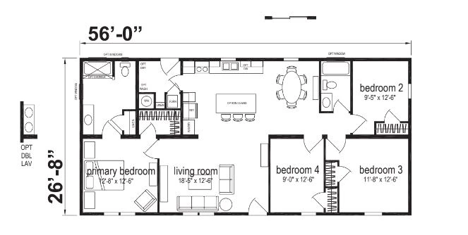River Ranch Double Wide Mobile Home Cedar Cove Series – 28 x 56