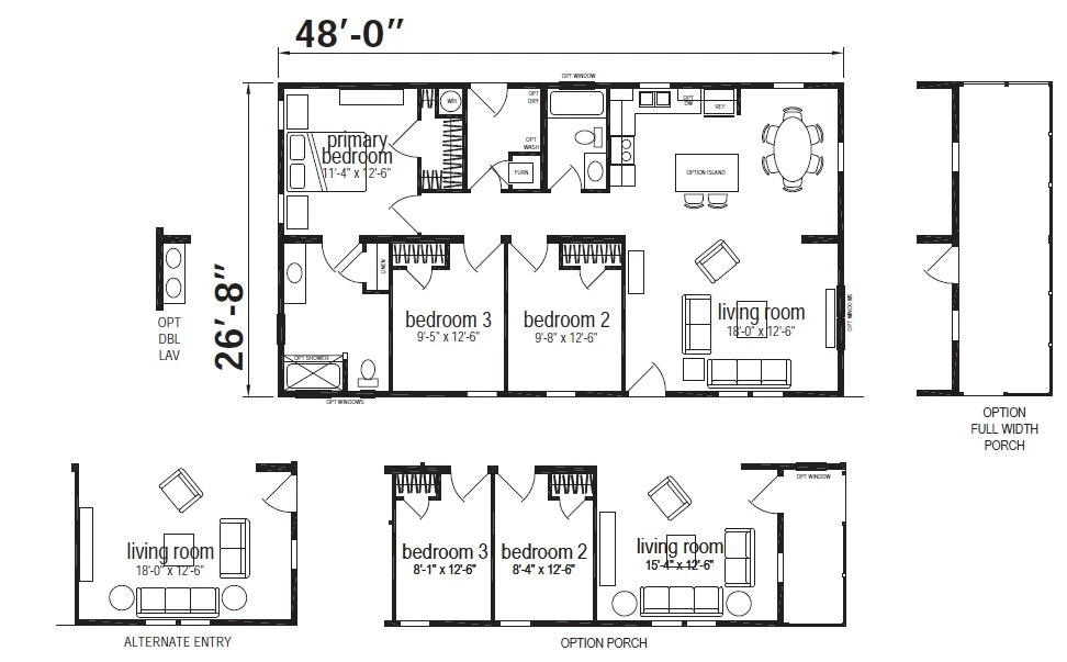 Marsh Ranch Double Wide Mobile Home Cedar Cove Series – 28 x 48