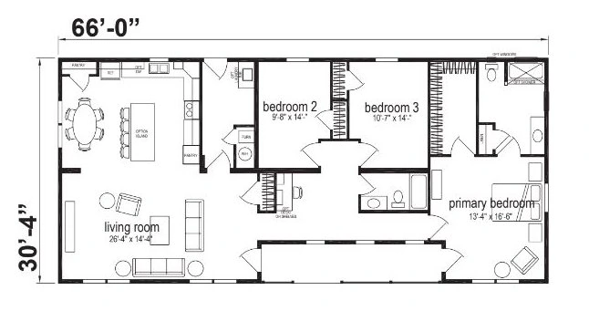 Savanna Ranch Double Wide Mobile Home Cedar Cove Series – 32 x 66