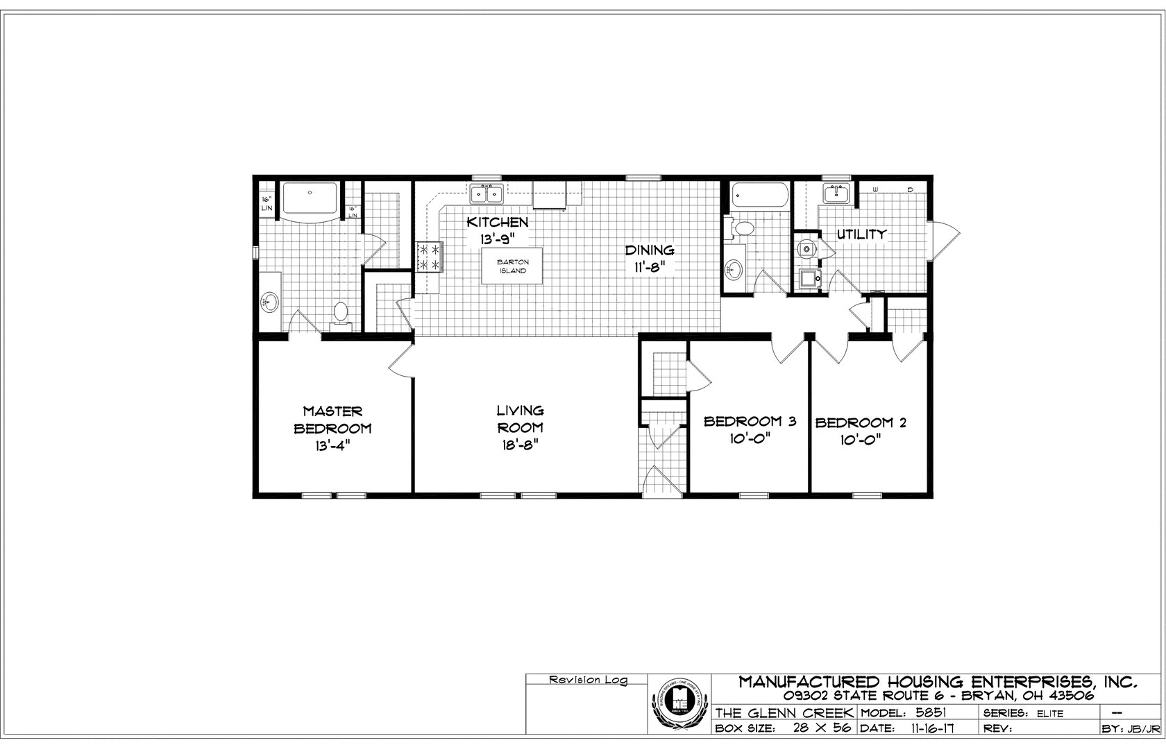 Glen Creek Ranch Double Wide Mobile Home Mansion Elite – 28 x 56 - Image 2