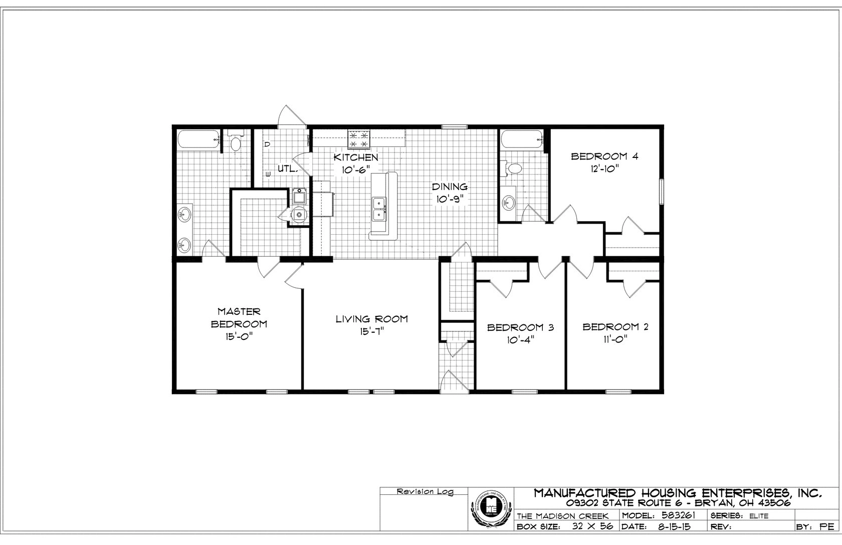 Madison Creek Ranch Double Wide Mobile Home Mansion Elite – 32 x 56