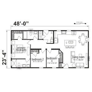 Sapphire Ranch Double Wide Mobile Home Millcreek Series – 24 x 56
