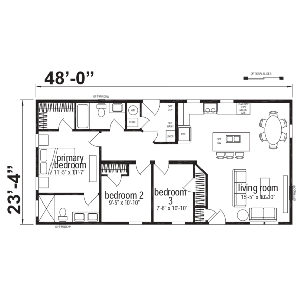 Sapphire Ranch Double Wide Mobile Home Millcreek Series – 24 x 56